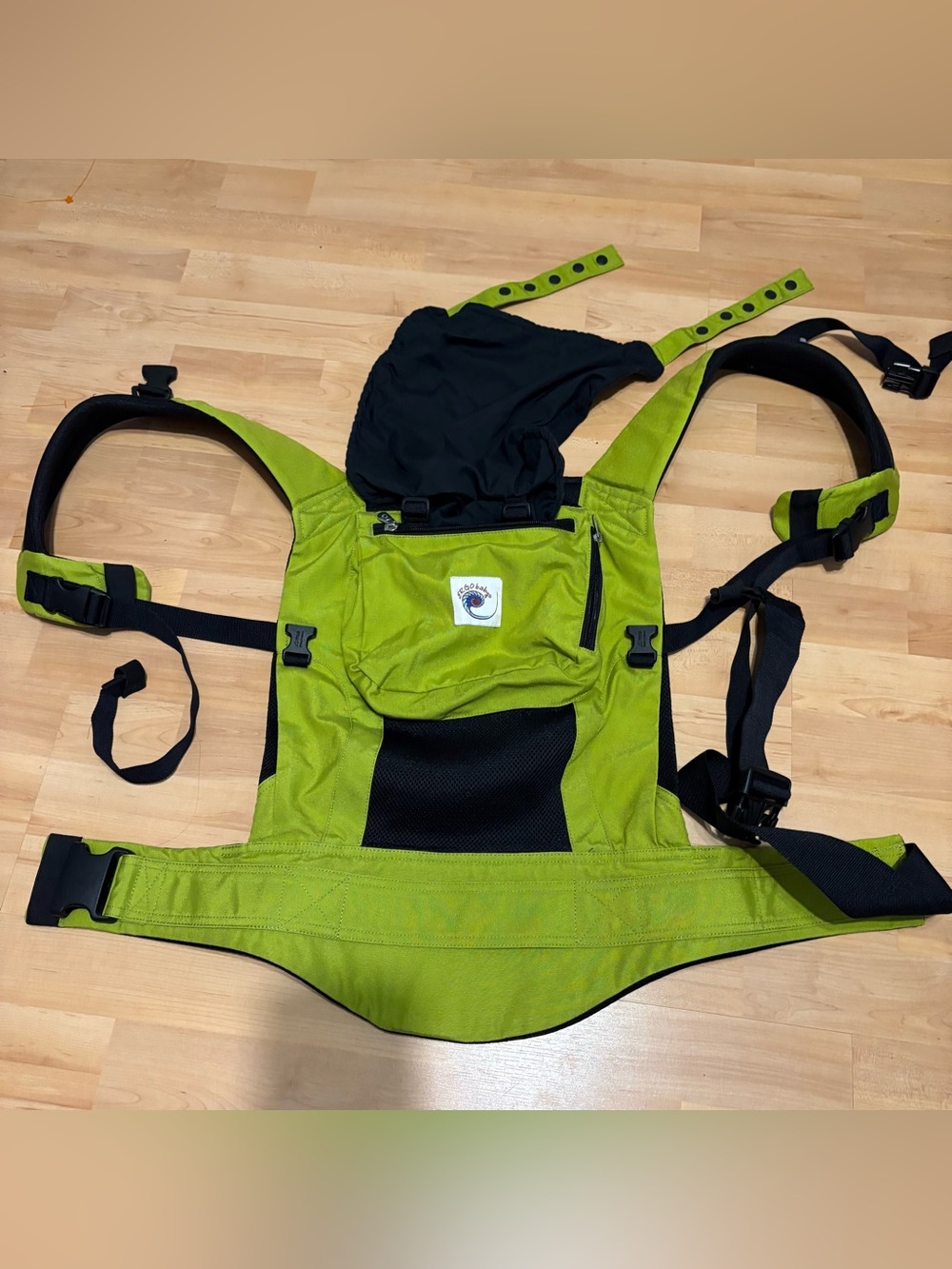 Ergobaby Performance Lime Green with Black Hood